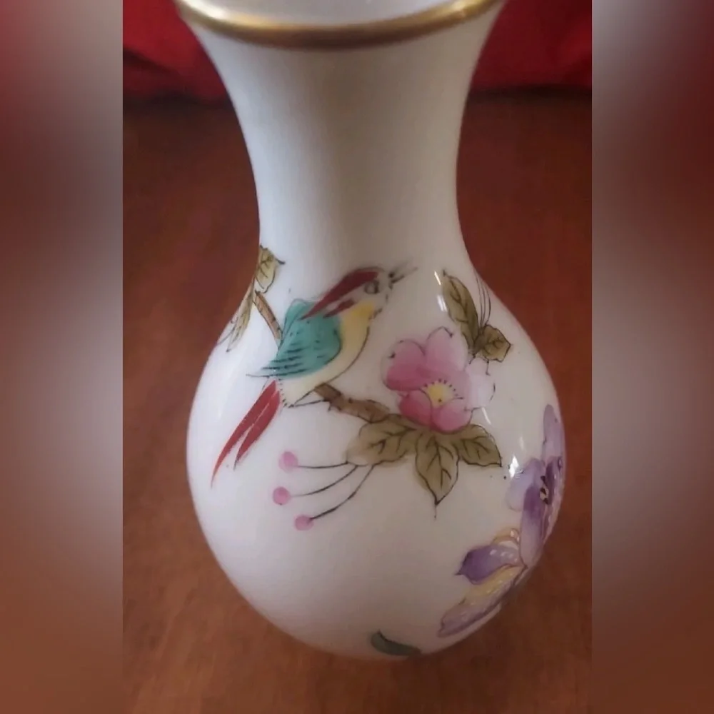 Vintage  Asian China Chinese Mini Porcelain Painted Lotus - Picture 13 of 14